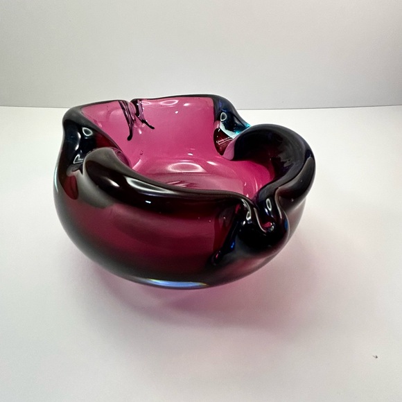 Sommerso vintage glass bowl, pink, purplish and blue - Picture 4 of 10